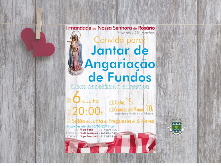 Irmandade da  Nossa Senhora do Ros&aacute;rio | Divulga&ccedil;&atilde;o de Jantar de Angaria&ccedil;&atilde;o de Fundos