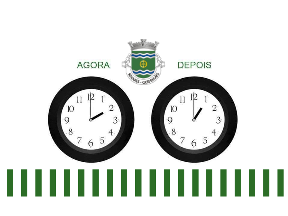 Horário Inverno | Não se esqueça de atrasar o seu relógio.